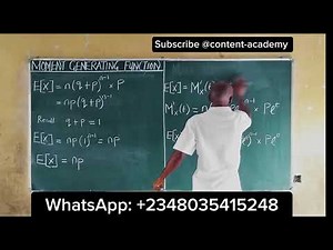 Moment Generating Function - Expectation