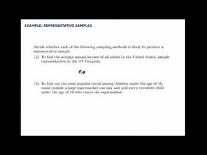 Statistics Example: Recognizing Representative Samples