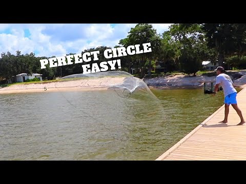 How to throw a 12 ft cast net (Easy!)