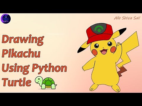 How to draw Pokémon Pikachu using python turtle | Pikachu Module | #pythonturtle #pikachu #python
