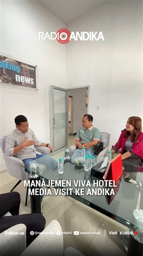 RADIO ANDIKA on Instagram: "Radio ANDIKA 15.56 Tim Viva Hotel Kediri memberikan kejutan spesial ke ANDIKA Media Center, siang ini. General Manager Viva Hotel Kediri Sugeng Mulyadi, bersama HR & Accounting Manager Widyastutik serta Sales Marketing Manager I Made Novyan Andre Anto, hadir membawa tumpeng sebagai simbol kebersamaan. Kedatangan mereka disambut CEO ANDIKA Media, Rofik Huda, didampingi Manajer Bisnis Phahita Yani. Selain mempererat silaturahmi, pertemuan ini juga menjadi ajang diskusi