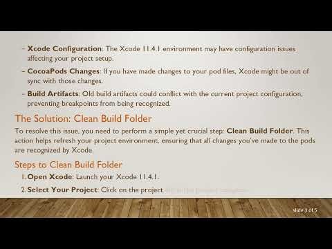Fixing Breakpoints Not Working in Xcode 11.4.1 for Pods