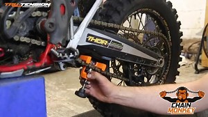 THE FASTEST AND EASIEST WAY TO SET YOUR DIRT BIKE CHAIN. No more guesswork or numerous adjustments. Improve performance with precise chain tension. Take the stress out of preparation, relax and ultimately… GO FASTER! | Tru-Tension