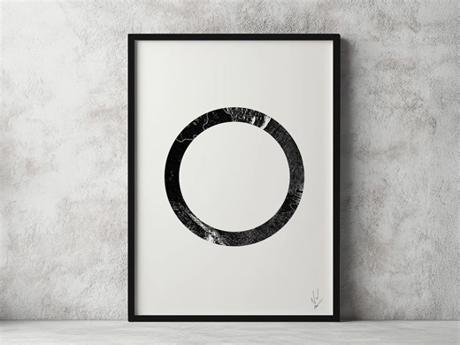 Minimalist Tree Ring Print - Black and White Wood Texture (digital Download) - Etsy