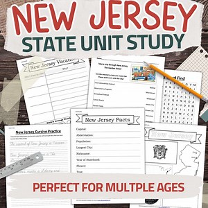 New Jersey State Worksheet Pack: Printable Geography and History Unit Study Kit - Etsy Australia
