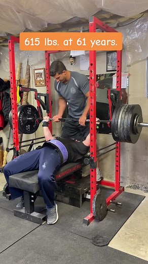 Impressive 615 lbs. Bench Press by 61-Year-Old Strength Enthusiast