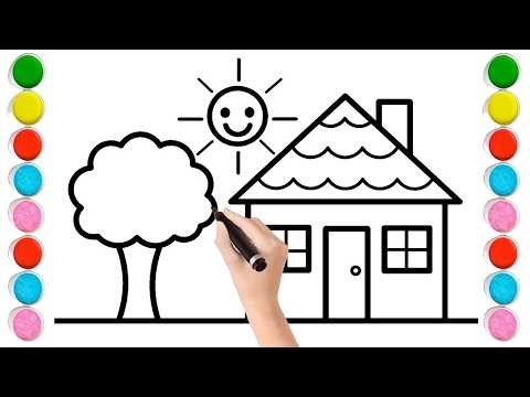 How To Draw a House Easy // House Drawing Tutorial For Kids //