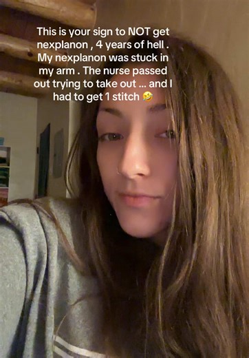 Nexplanon destroyed me LITERALLY. 10/10 DO NOT RECOMMEND!! 😁 #nexplanon #nexplanoninserted #nexplanonremoved #foryou #stitches #nursesoftiktok