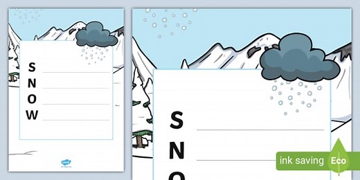 Snow Acrostic Poem Template