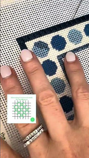 How To | Alternating Continental Stitch for Needlepoint #needlepoint #needleandthread