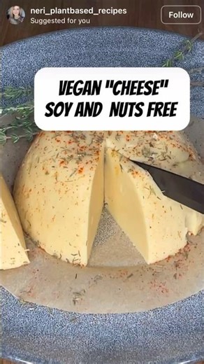 Vegan “Cheese” Soy and Nuts Free by @neri_plantbased_Recipes - Recipe Under Posts