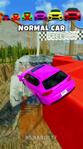 Big & Small Cars vs Giant Alien Kick & Punch#beamngdrive