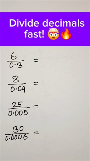 Everyone divides decimals the hard way. Here's the easy way. #maths #mathstricks #mathematics