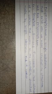 QuestionExplain polymorphism with an example related to carbon... | Filo