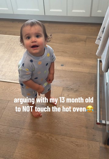 First-Time Mom Argues with 13-Month-Old About Hot Oven