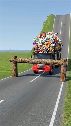 😱 LONG CAPSULE BUSES vs DEADLY LOGS — BeamNG Ultimate Trap Test!