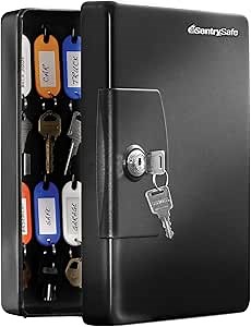 SentrySafe Key Box, Small Key Lock Box, 0.06 Cubic Feet, KB-25, Black, 25 key capacity
