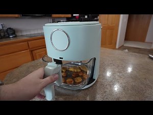 Cook with Color 1200W 4Qt Air Fryer Glass Bowl