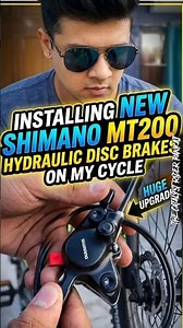 Installing Shimano MT200 Hydraulic Disc Brakes #shorts #ytshorts #hydraulicbrakes #shimanomt200 #mtb