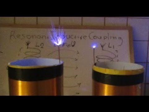 Resonant Inductive Coupling - Powering up a Tesla Coil from Thin Air?