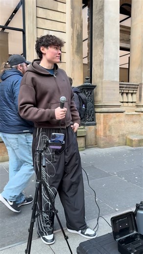 Buskers Of Glasgow on Instagram: "Can’t Help Falling in Love . . . . By @elvis and sung by @finlaykws #elvis #glasgow #buskers #buskersofglasgow #scotland"