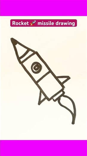 Rocket missile drawing for beginers ll How to draw Rocket missile step by step ll Easy missile draw