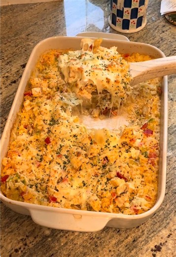 Creamy Cajun Chicken and Rice Bake Recipe