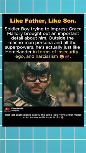 In The Boys Season 3 (2022), Soldier Boy and Homelander are Similar😂.