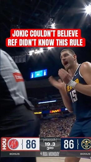 Jokic knew a rule that the ref didn't 😮