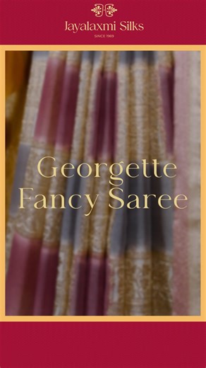 Jayalaxmi Silks on Instagram: "✨ Georgette Fancy Saree | Jayalaxmi Silks. Light, fluid, and effortlessly elegant, our Georgette Fancy Saree is designed for occasions that call for comfort with style. The graceful drape of georgette, paired with subtle detailing, creates a look that feels refined and easy across festive gatherings and evening wear. Available in a selection of elegant colourways. Rooted in a tradition carried forward since 1969, Jayalaxmi Silks, Bannanje – Udupi continues to prese