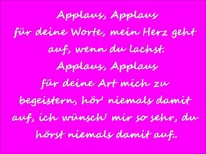 Sportfreunde Stiller - Applaus Applaus (lyrics)