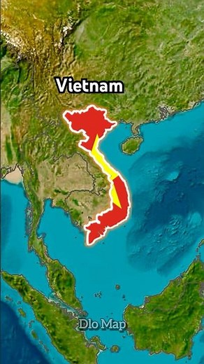 Flag Map of Vietnam