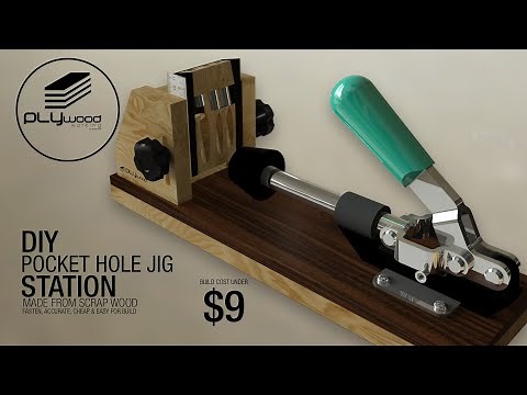 DIY pocket hole jig station - made from scrap wood