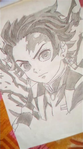 Tanjiro draw 💥 #drawing #art #artist #artwork #sketch #shorts #junakhatimuria