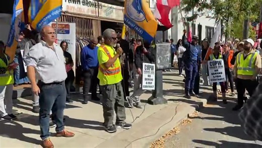 President Learie Charles speaking at the Rally Oct 1, 2025. | CUPW Scarborough Local 602
