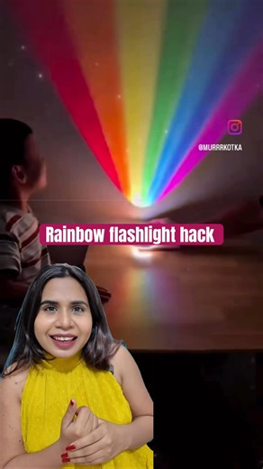 Testing the viral Rainbow Flashlight hack ! #hacks #lifehacks #weirdhacks