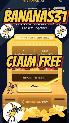 Claim Free $BananaS31 | Binance QR Code Scan | Binance Red Packet Giveaway