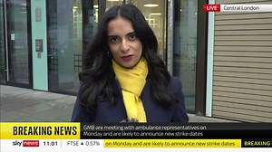 BREAKING: Sky News understands the GMB union will meet with ambulance representatives on Monday to discuss as many as six additional strike dates. Sky's @AishaZahid has the latest. https://trib.al/O9qcJIl 📺 Sky 501, Virgin 602, Freeview 233 and YouTube | Sky News