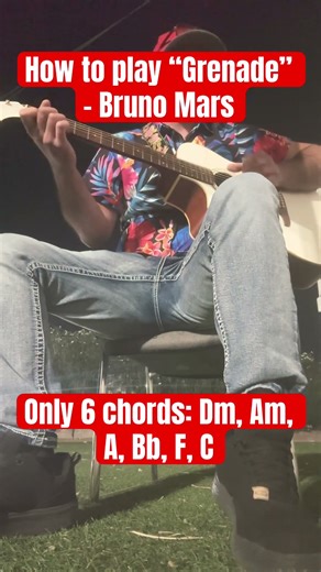 Guitar how to play “Grenade”-Bruno Mars #guitar #fyp #4urpage #acousticguitar #musicshorts