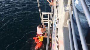 Watch: Water taxi rescues man who fell off boat in Elliott Bay