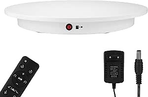 Amazon.com: Motorized Rotating Display Stand, Angle Speed Adjustable Electric Rotating Turntable, 360 Degree 330 Lbs Load Auto Rotating Platform for Photography Big Size Products Display Video Show, Wired White : Home & Kitchen