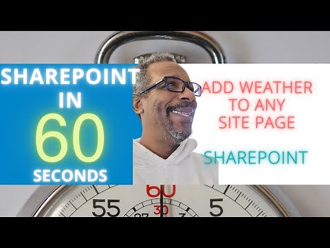 SharePoint: How To Add Weather Widget To A Site Page
