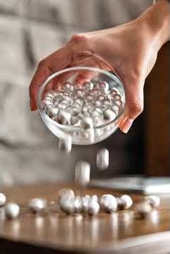 Silver Beads Dropping ASMR ✨ Crystal Spheres Falling Tingles #Shorts