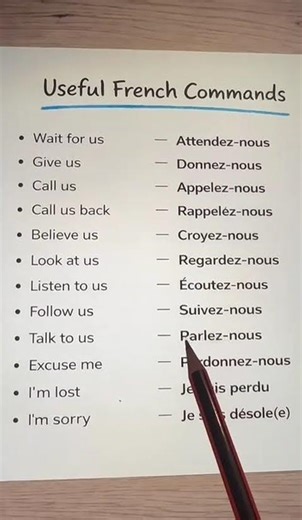12 Basic French Commands You Should Know #easyfrench #learnfrench #dailyfrench #frenchconversation
