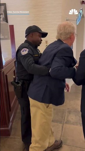 Video shows Mitch McConnell trip, fall while activists question him about ICE | NBC New York