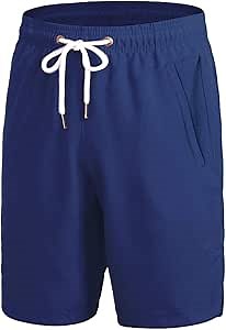 Men's Loose-Fit Workout Shorts Lightweight Running Gym Short with Zip Pockets