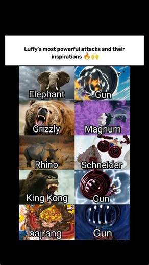 Luffy’s Attacks Were INSPIRED BY ANIMALS?! 🦁 #anime #onepiece #luffy