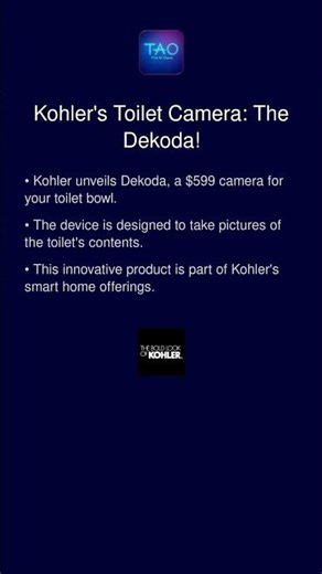 Kohler's Toilet Camera: The Dekoda!