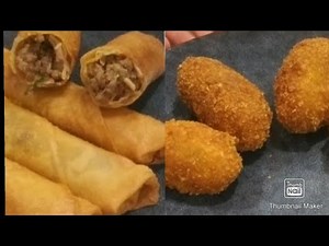 Ramadan recipes/beef mince & chicken chease potato rolls at home by Tasty Kitchen Corner