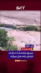 سيول متدفقة تطار سائق مركبة